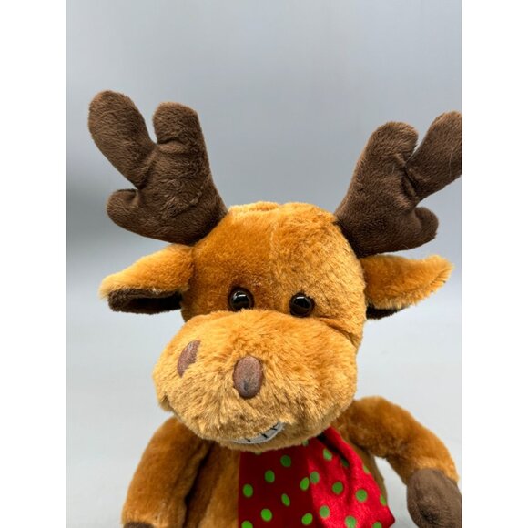 Dan Dee Collectors Christmas Animated Plush Reindeer With Scarf Sings READ - Picture 2 of 8